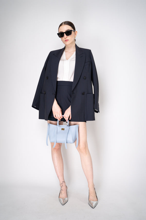 Lorena Antoniazzi Mini Boat Shoulder Bag in Light Blue Vancouver. Shop Online or in Store