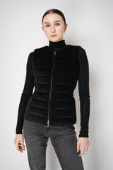 Lorena Antoniazzi Padded Corduroy Hourglass Vests in Black Vancouver. Shop Online or in Store.