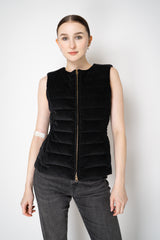 Lorena Antoniazzi Padded Corduroy Hourglass Vests in Black Vancouver. Shop Online or in Store.