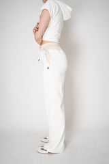 Lorena Antoniazzi Pull-On Track Pants in White and Gold Colour Blocking Vancouver. Shop Online or in Store.