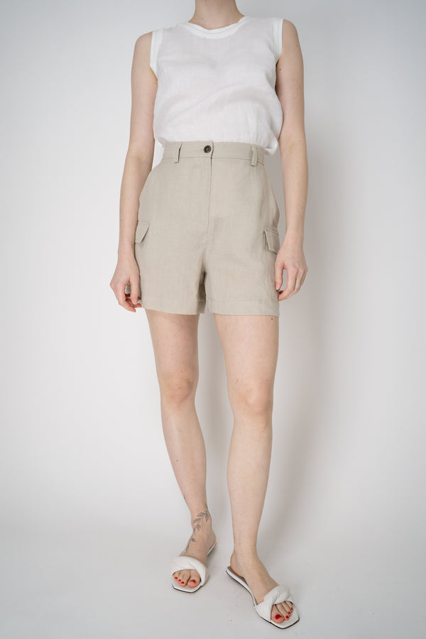 Lorena Antoniazzi Ramie Cargo Shorts in Clay Vancouver. Shop Online or in Store.