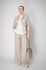 Lorena Antoniazzi Ramie Round Neck Tank Blouse in White Vancouver. Shop Online or in Store.