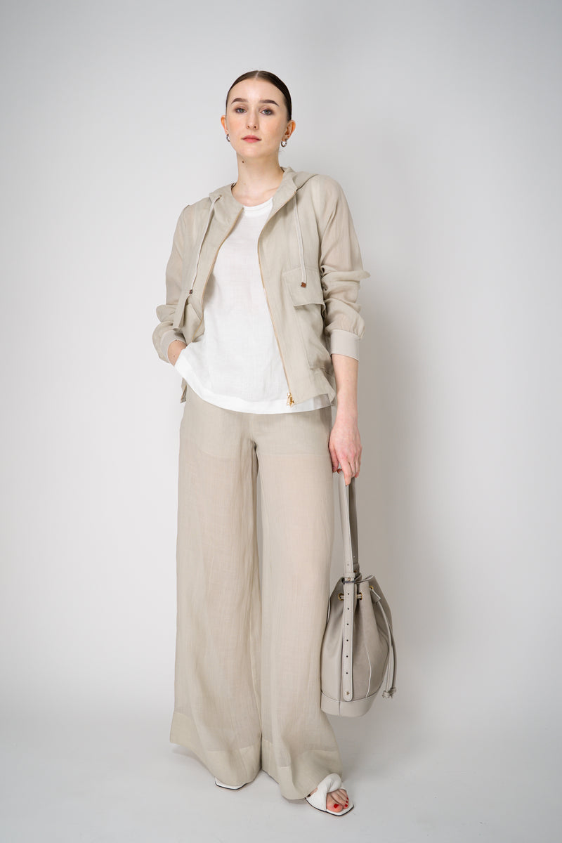 Lorena Antoniazzi Ramie Round Neck Tank Blouse in White Vancouver. Shop Online or in Store.