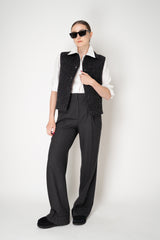 Lorena Antoniazzi Reversible Alpaca Vest in Grey and Black Vancouver. Shop Online or in Store.