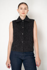 Lorena Antoniazzi Reversible Alpaca Vest in Grey and Black Vancouver. Shop Online or in Store.