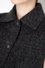 Lorena Antoniazzi Reversible Alpaca Vest in Grey and Black Vancouver. Shop Online or in Store.