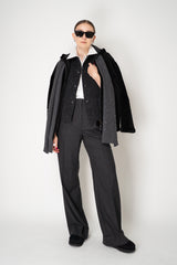Lorena Antoniazzi Reversible Alpaca Vest in Grey and Black Vancouver. Shop Online or in Store.