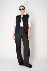 Lorena Antoniazzi Reversible Alpaca Vest in Grey and Black Vancouver. Shop Online or in Store.