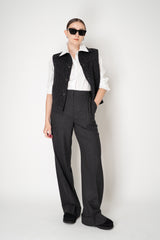 Lorena Antoniazzi Reversible Alpaca Vest in Grey and Black Vancouver. Shop Online or in Store.