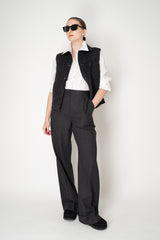 Lorena Antoniazzi Reversible Alpaca Vest in Grey and Black Vancouver. Shop Online or in Store.