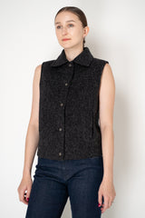 Lorena Antoniazzi Reversible Alpaca Vest in Grey and Black Vancouver. Shop Online or in Store.