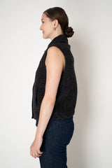 Lorena Antoniazzi Reversible Alpaca Vest in Grey and Black Vancouver. Shop Online or in Store.