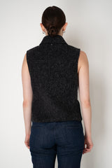 Lorena Antoniazzi Reversible Alpaca Vest in Grey and Black Vancouver. Shop Online or in Store.