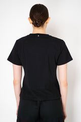 Lorena Antoniazzi Short Sleeve Cotton T-Shirt with Sequined Star Appliqué in Black Vancouver. Shop Online or in Store.