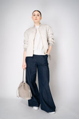 Lorena Antoniazzi Short Sleeve Knit Top with All Over Sequins in White Vancouver. Shop Online or in Store