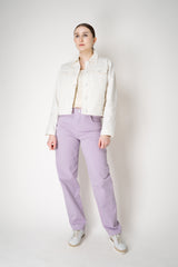 Lorena Antoniazzi Straight Leg 5-Pocket Style Jeans in Lilac Vancouver. Shop Online or in Store.