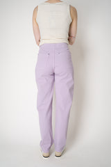 Lorena Antoniazzi Straight Leg 5-Pocket Style Jeans in Lilac Vancouver. Shop Online or in Store.