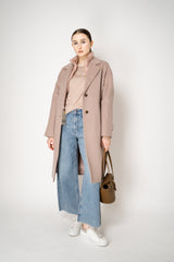 Lorena Antoniazzi Stretch Cotton Long Sleeve Top in Rosewood Pink Vancouver. Shop Online or in Store.