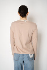 Lorena Antoniazzi Stretch Cotton Long Sleeve Top in Rosewood Pink Vancouver. Shop Online or in Store.