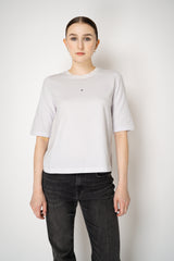 Lorena Antoniazzi Stretch Cotton Short Sleeve Top in White Vancouver. Shop Online or in Store.
