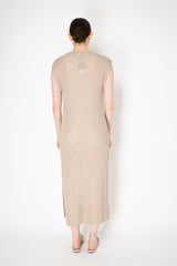 Lorena Antoniazzi Stretch Knit Sleeveless Dress in Gold Vancouver. Shop Online or in Store.