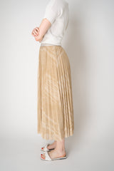 Lorena Antoniazzi Stretch Tulle Pleated Skirt in Beige Print Vancouver. Shop Online or in Store.