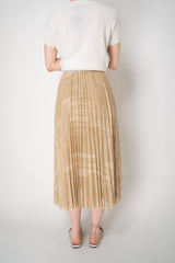 Lorena Antoniazzi Stretch Tulle Pleated Skirt in Beige Print Vancouver. Shop Online or in Store.