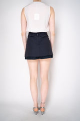 Lorena Antoniazzi Tropical Wool Micro Pinstripe Skort in Navy Vancouver. Shop Online or in Store