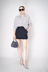 Lorena Antoniazzi Tropical Wool Micro Pinstripe Skort in Navy Vancouver. Shop Online or in Store