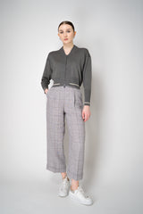 Lorena Antoniazzi Viscose Blend Cropped Track Jacket in Grey Vancouver. Shop Online or in Store.