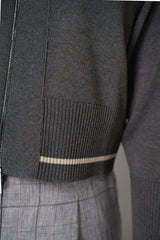 Lorena Antoniazzi Viscose Blend Cropped Track Jacket in Grey Vancouver. Shop Online or in Store.