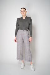 Lorena Antoniazzi Viscose Blend Cropped Track Jacket in Grey Vancouver. Shop Online or in Store.