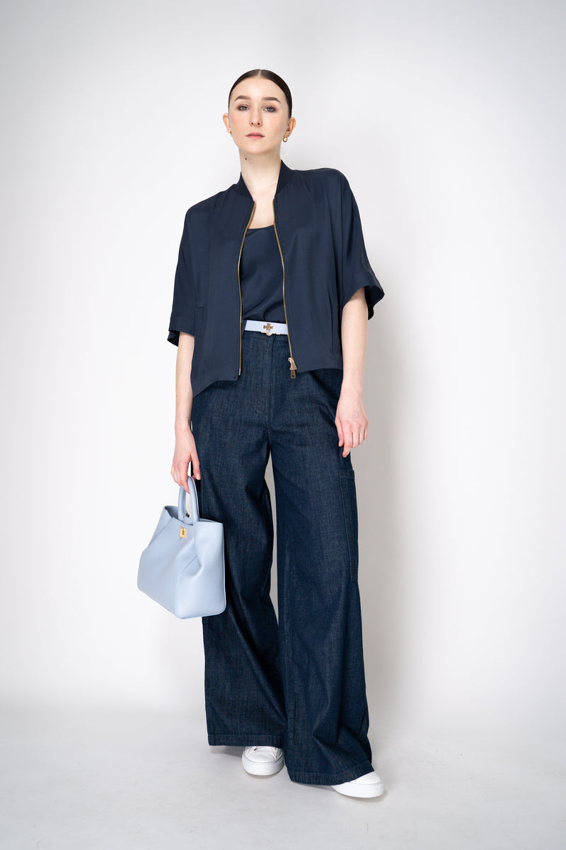 Lorena Antoniazzi Wide Leg Cotton Blend Cargo Jeans Vancouver. Shop Online or in Store