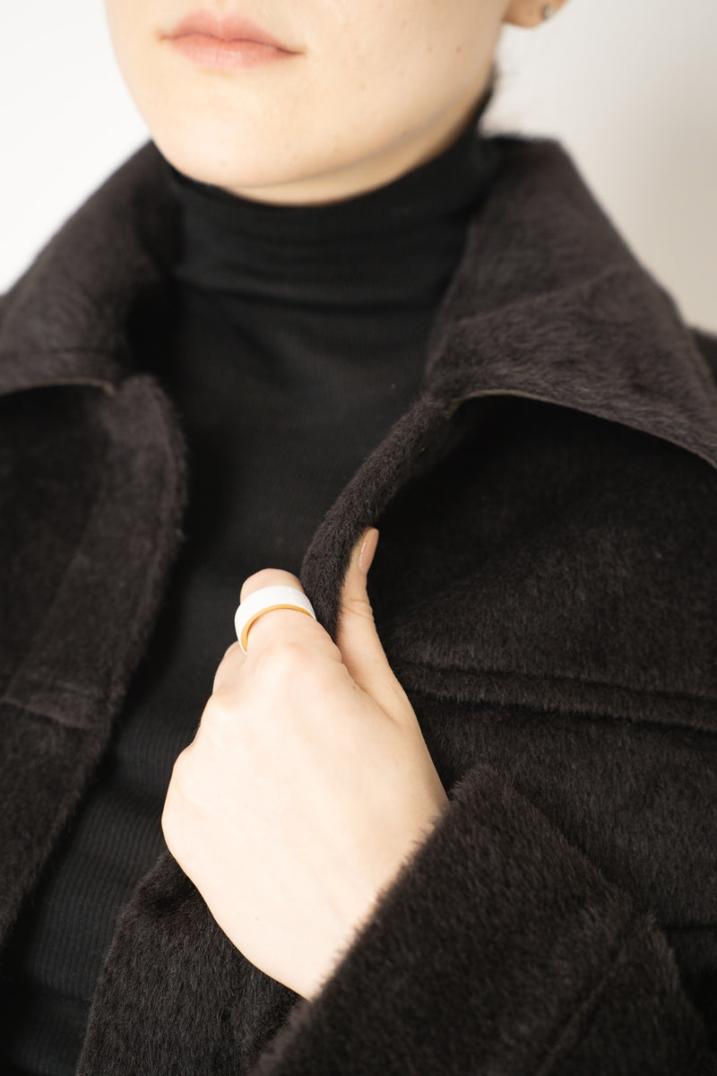 Lorena Antoniazzi Wool Alpaca Cropped Jacket in Espresso Black Vancouver. Shop Online or in Store.