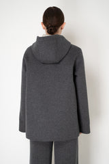 Lorena Antoniazzi Wool Angora Hooded Felt Coat in Grey Vancouver. Shop Online or in Store.