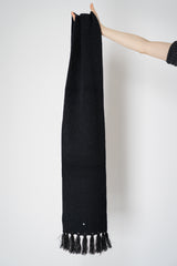 Lorena Antoniazzi Wool Cashmere Fringed Lurex Scarf in Black Vancouver. Shop Online or in Store.