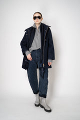 Lorena Antoniazzi Wool Cashmere Half-Zip Cable Knit Pullover in Grey Vancouver. Shop Online or in Store.