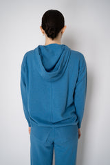 Lorena Antoniazzi Wool Cashmere Knit Hooded Pullover  in Turquoise Vancouver. Shop Online or in Store.