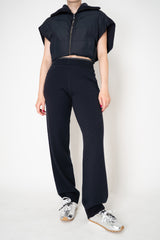 Lorena Antoniazzi Wool Cashmere Knit Pull-On Style Lounge Pants in Navy Vancouver. Shop Online or in Store.