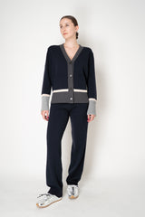 Lorena Antoniazzi Wool Cashmere Knit Pull-On Style Lounge Pants in Navy Vancouver. Shop Online or in Store.