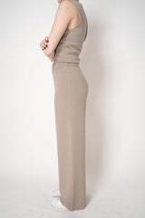 Lorena Antoniazzi Wool Cashmere Knit Pull-On Style Lounge Pants in Taupe Vancouver. Shop Online or in Store.