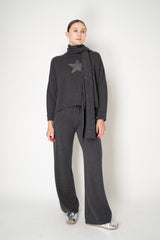 Lorena Antoniazzi Wool Cashmere Knit Scarf with Sequin Details in Grey Vancouver. Shop Online or in Store.