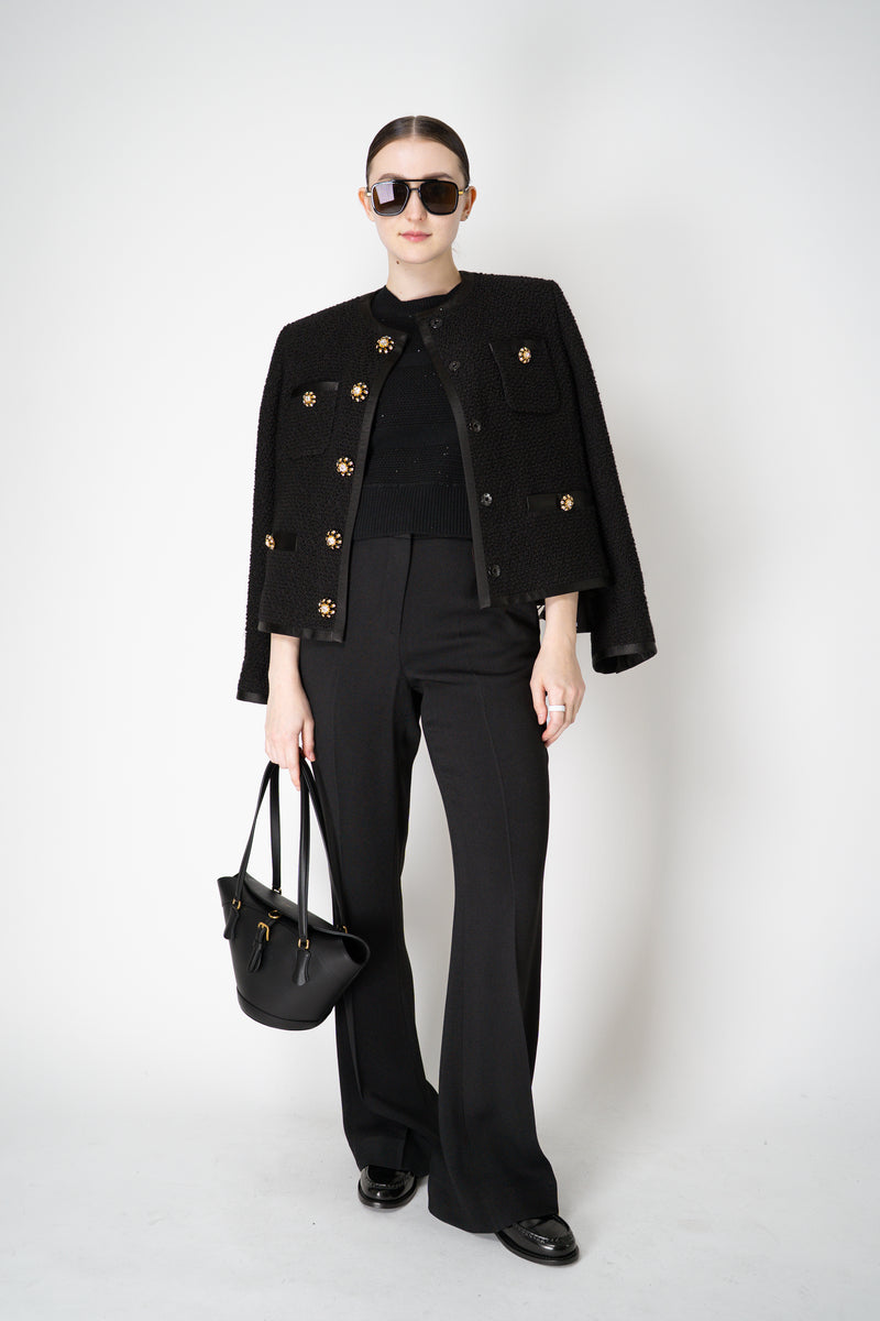 Lorena Antoniazzi Wool Cashmere Knit Sleeveless Top in Black Vancouver. Shop Online or in Store.