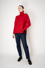 Lorena Antoniazzi Wool Cashmere Knit Turtleneck Pullover in Lollipop Red Vancouver. Shop Online or in Store.