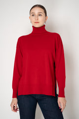 Lorena Antoniazzi Wool Cashmere Knit Turtleneck Pullover in Lollipop Red Vancouver. Shop Online or in Store.