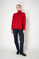 Lorena Antoniazzi Wool Cashmere Knit Turtleneck Pullover in Lollipop Red Vancouver. Shop Online or in Store.