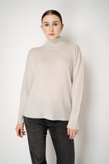 Lorena Antoniazzi Wool Cashmere Knit Turtleneck Pullover in Off-White Vancouver. Shop Online or in Store.