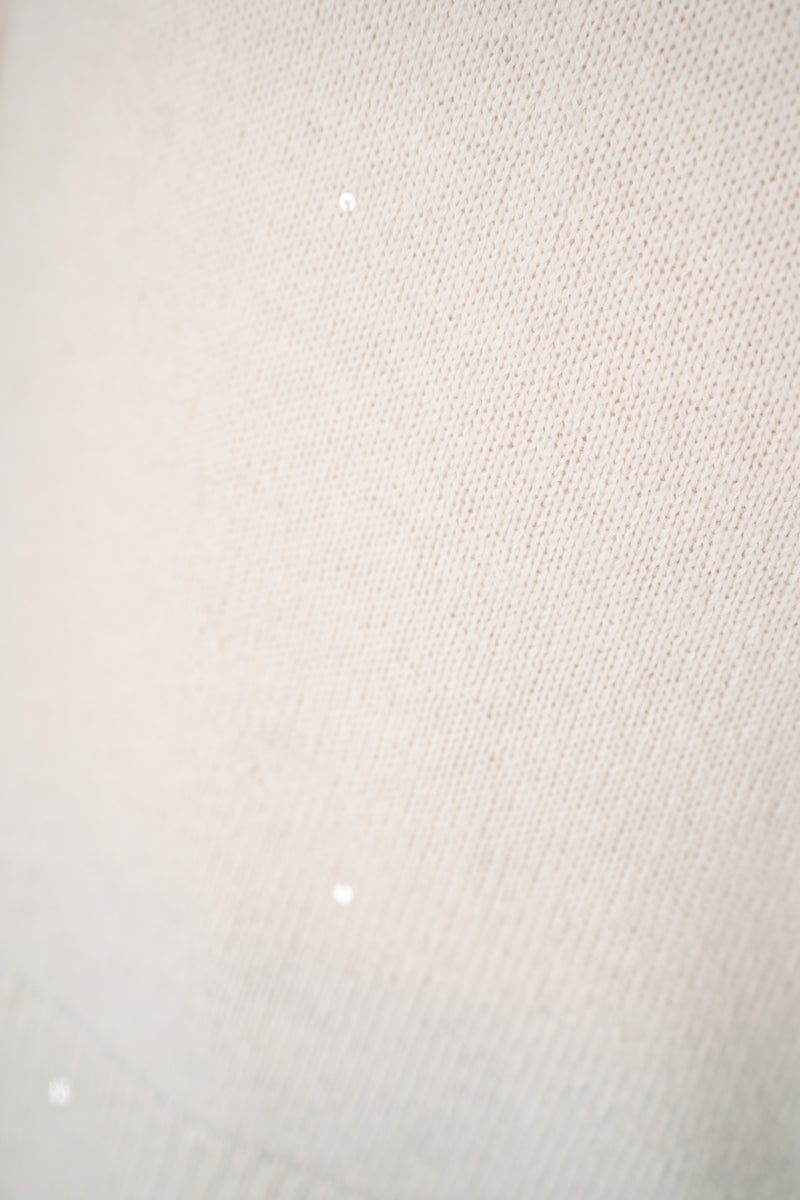 Lorena Antoniazzi Wool Cashmere Knit Turtleneck Pullover in Off-White Vancouver. Shop Online or in Store.