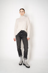 Lorena Antoniazzi Wool Cashmere Knit Turtleneck Pullover in Off-White Vancouver. Shop Online or in Store.
