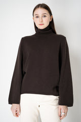 Lorena Antoniazzi Wool Cashmere Knit Turtleneck Sweater in Espresso Vancouver. Shop Online or in Store.